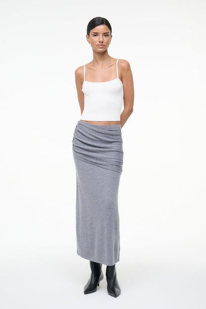 STAUD | Wilma Skirt Heather Grey