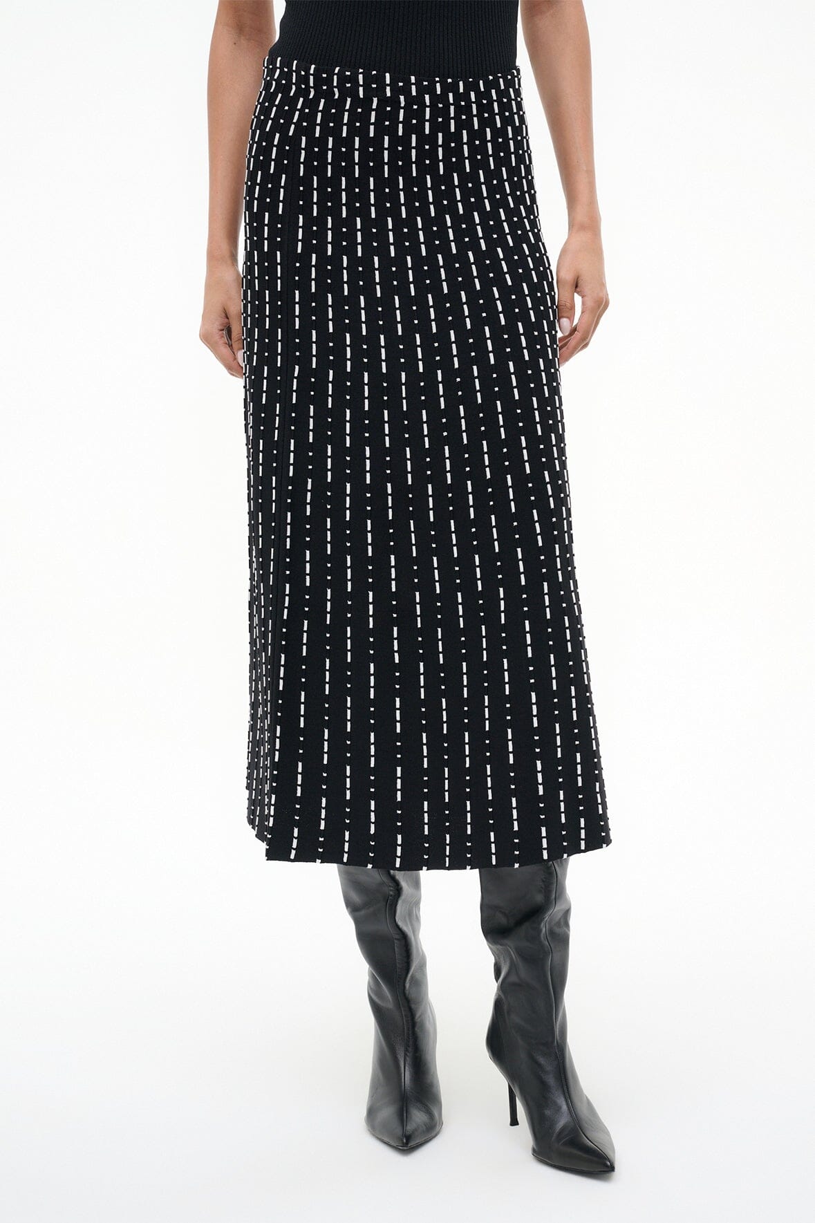 STAUD | Lena Skirt Black Geo