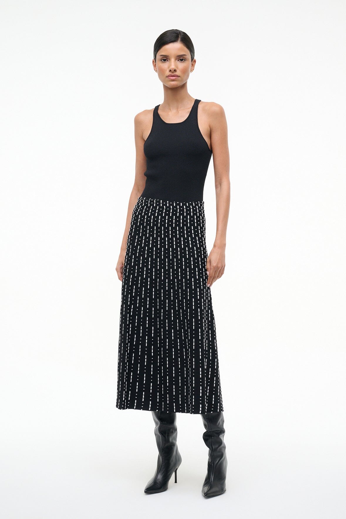 STAUD | Lena Skirt Black Geo