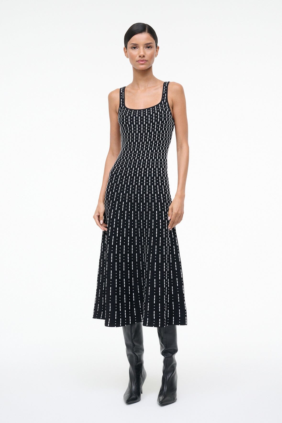 STAUD | Ellison Dress Black Geo