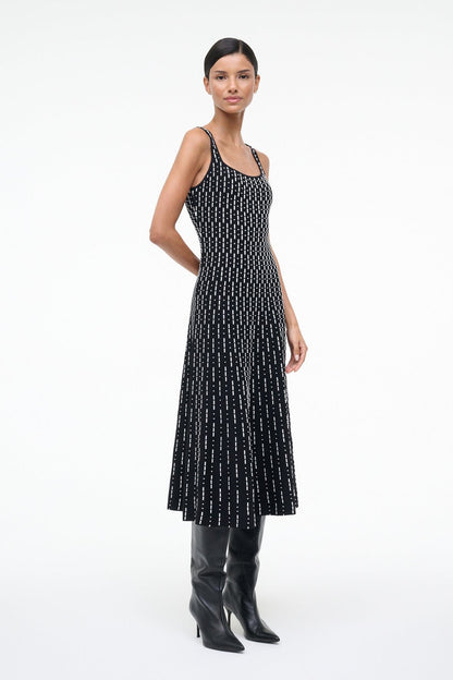 STAUD | Ellison Dress Black Geo