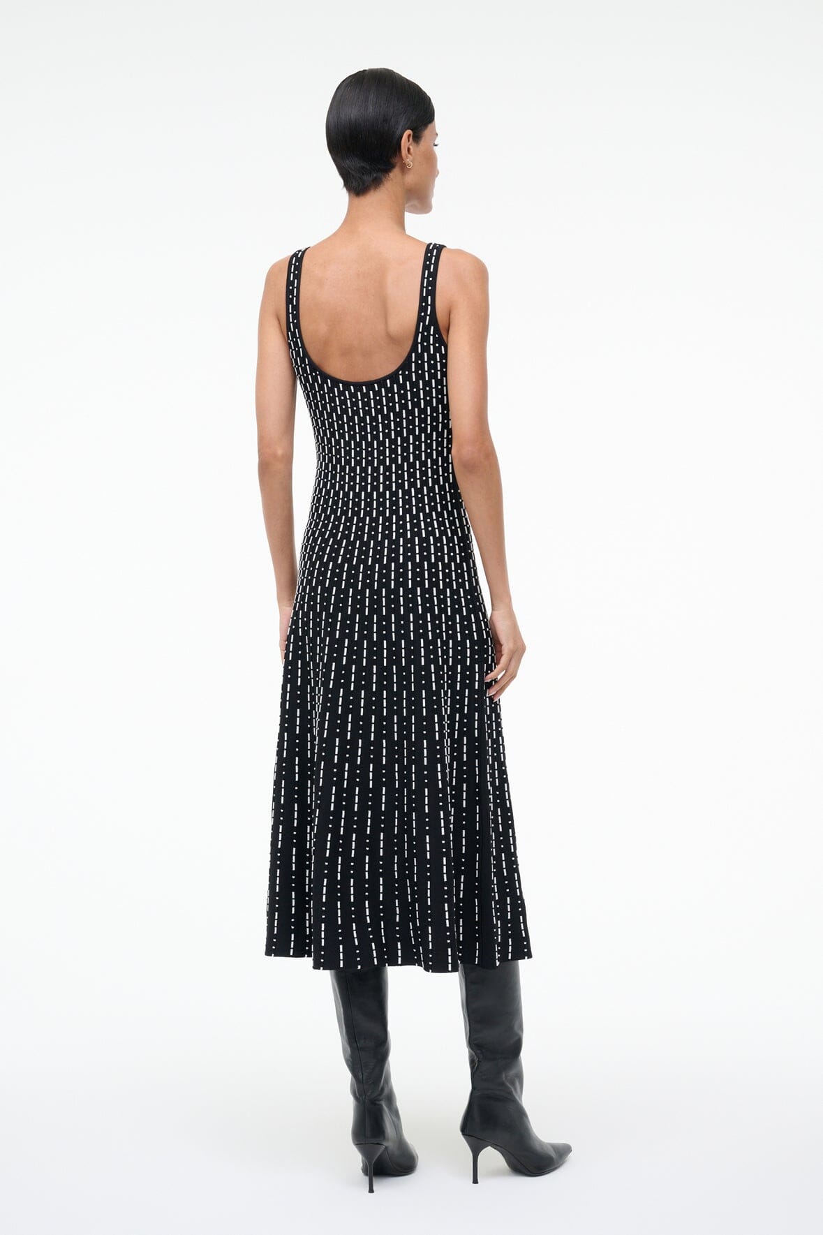 STAUD | Ellison Dress Black Geo
