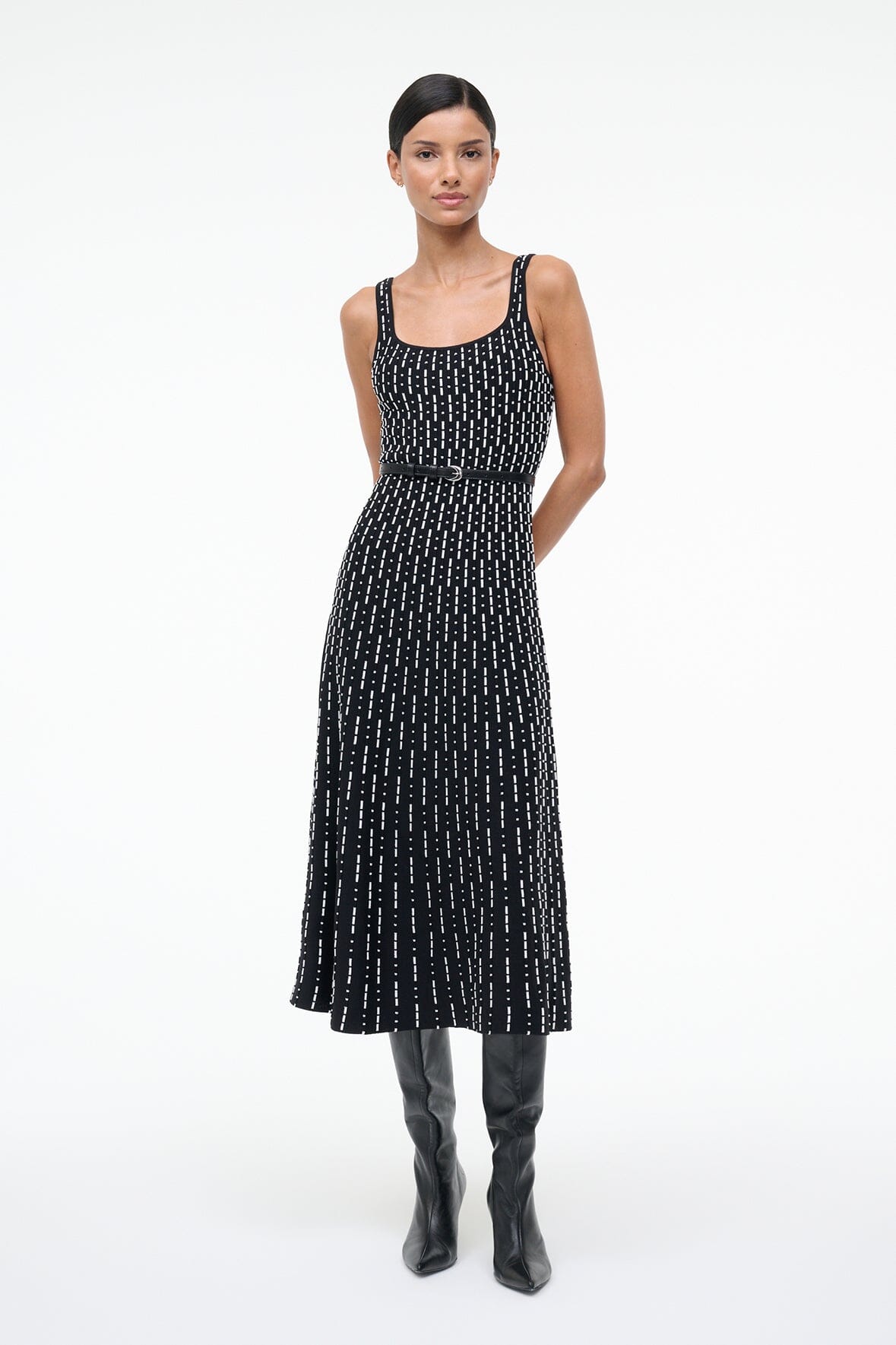 STAUD | Ellison Dress Black Geo