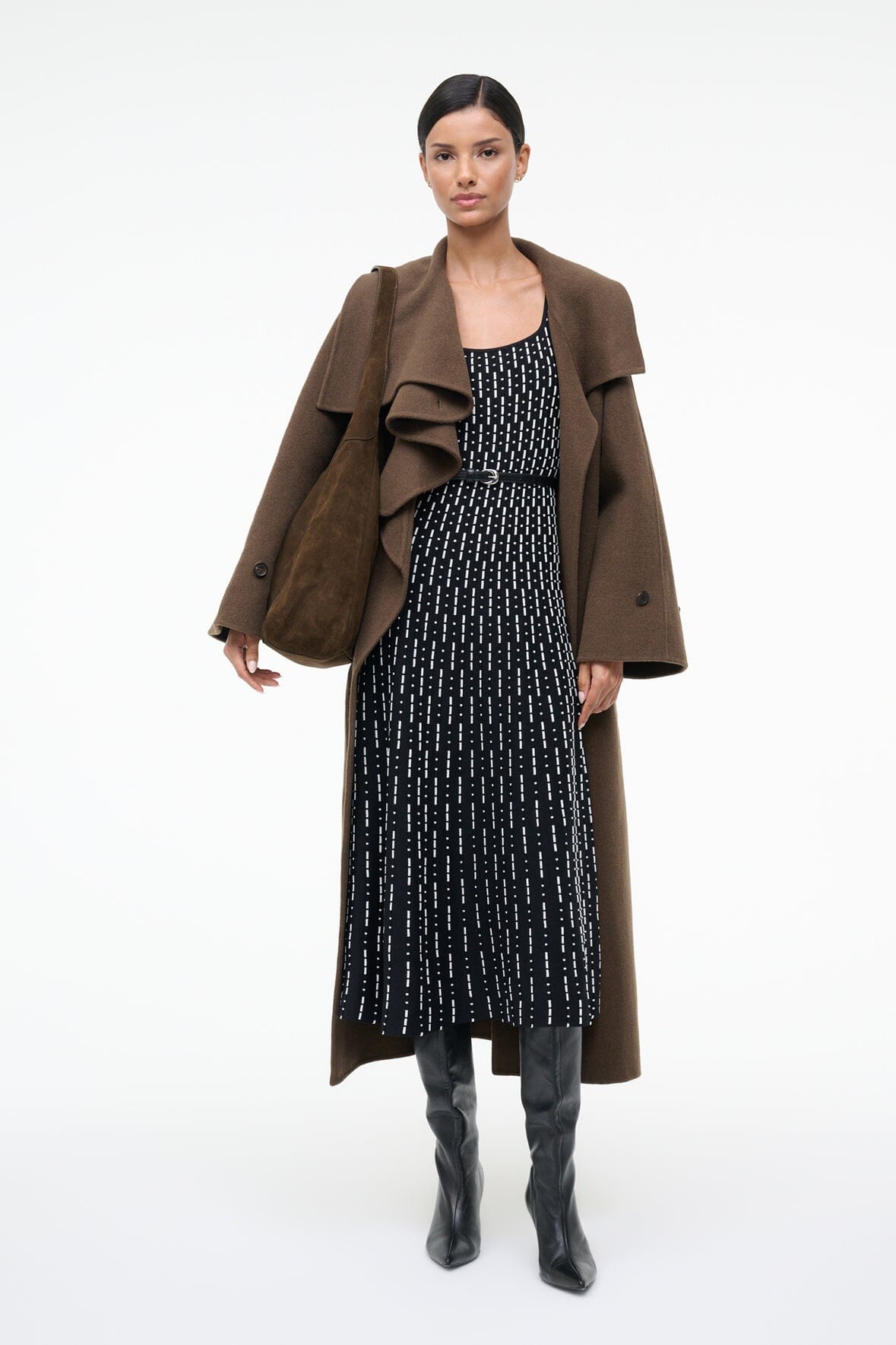 STAUD | Ellison Dress Black Geo