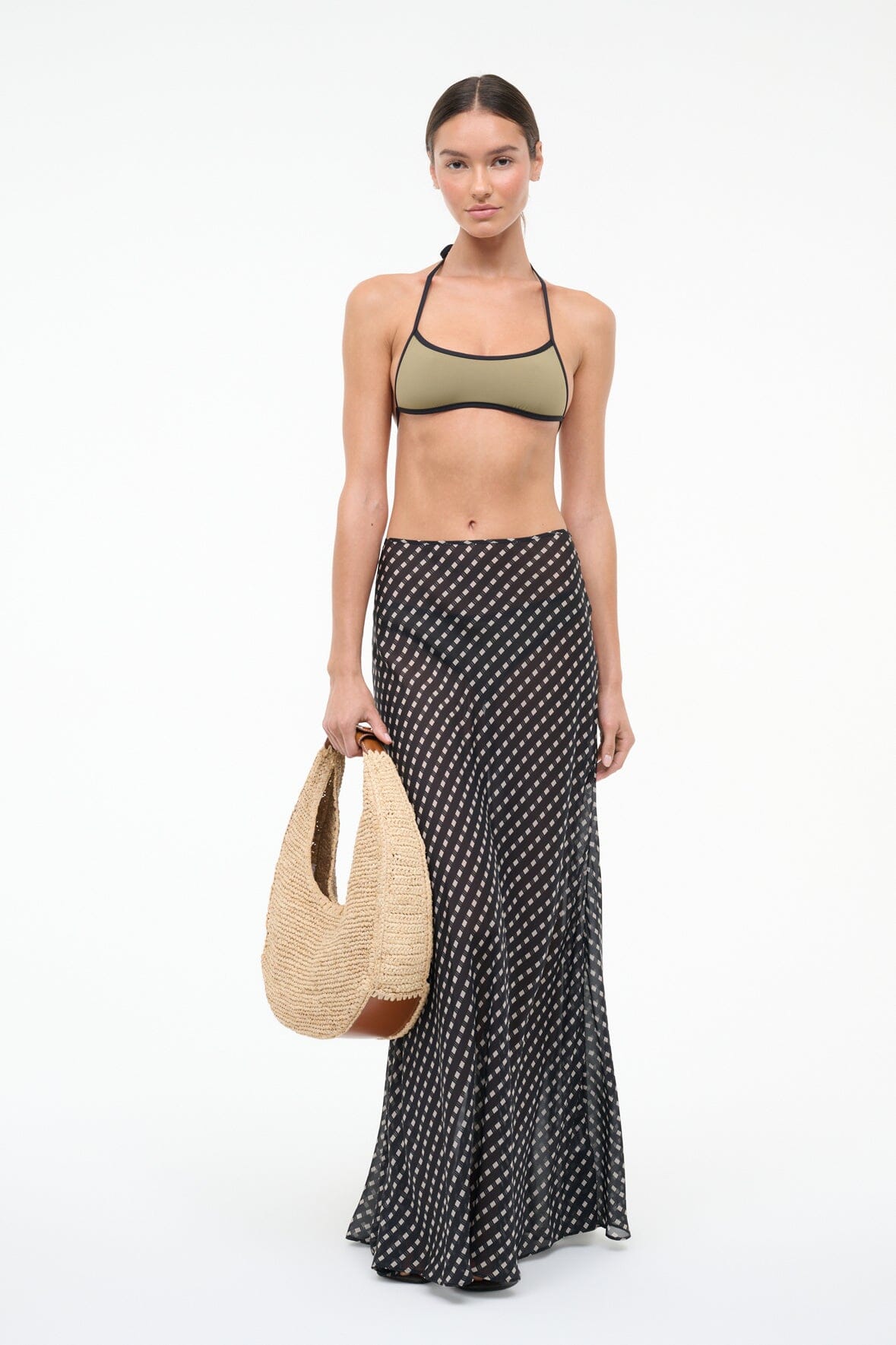 STAUD | Velma Skirt Black Geo
