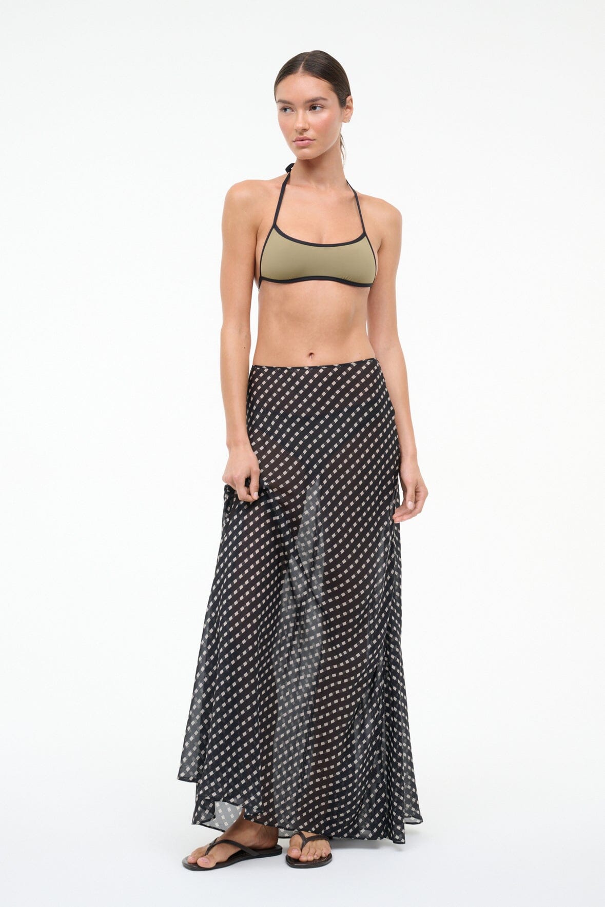 STAUD | Velma Skirt Black Geo