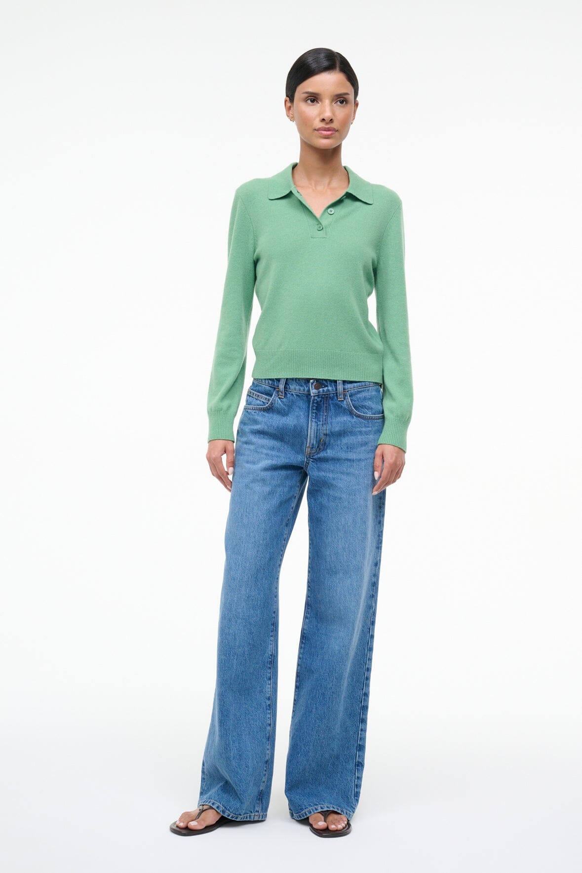 STAUD | Gemma Cashmere Sweater Leaf