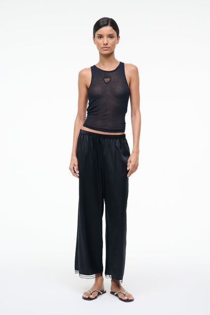 STAUD | Kirby Silk Pant Black