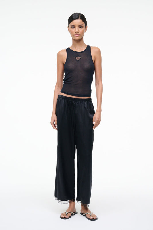 STAUD | Kirby Silk Pant Black