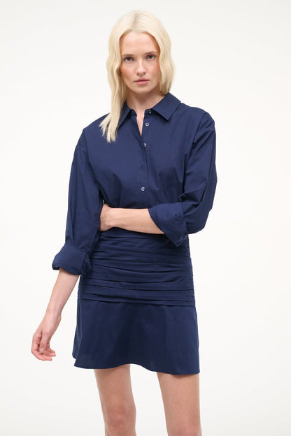 STAUD | Indya Mini Dress Navy