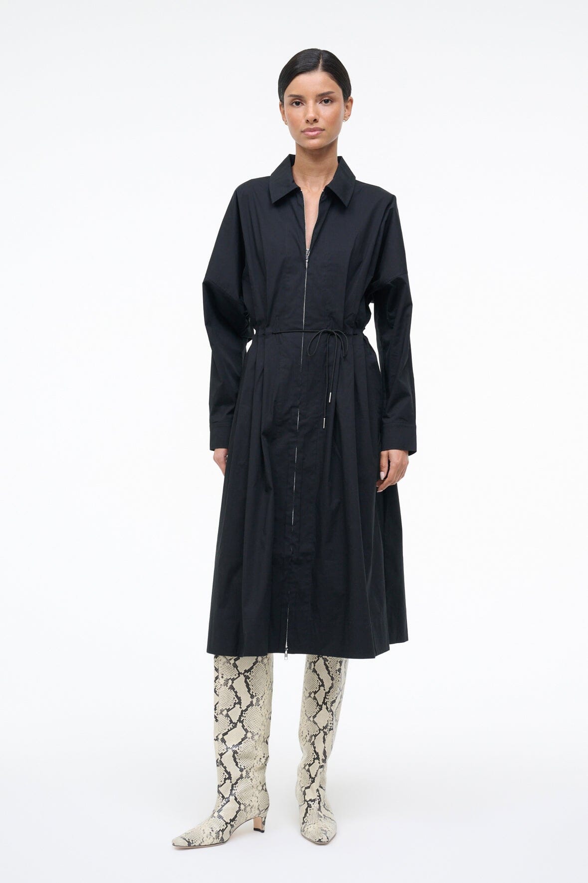 STAUD | Chi Midi Dress Black