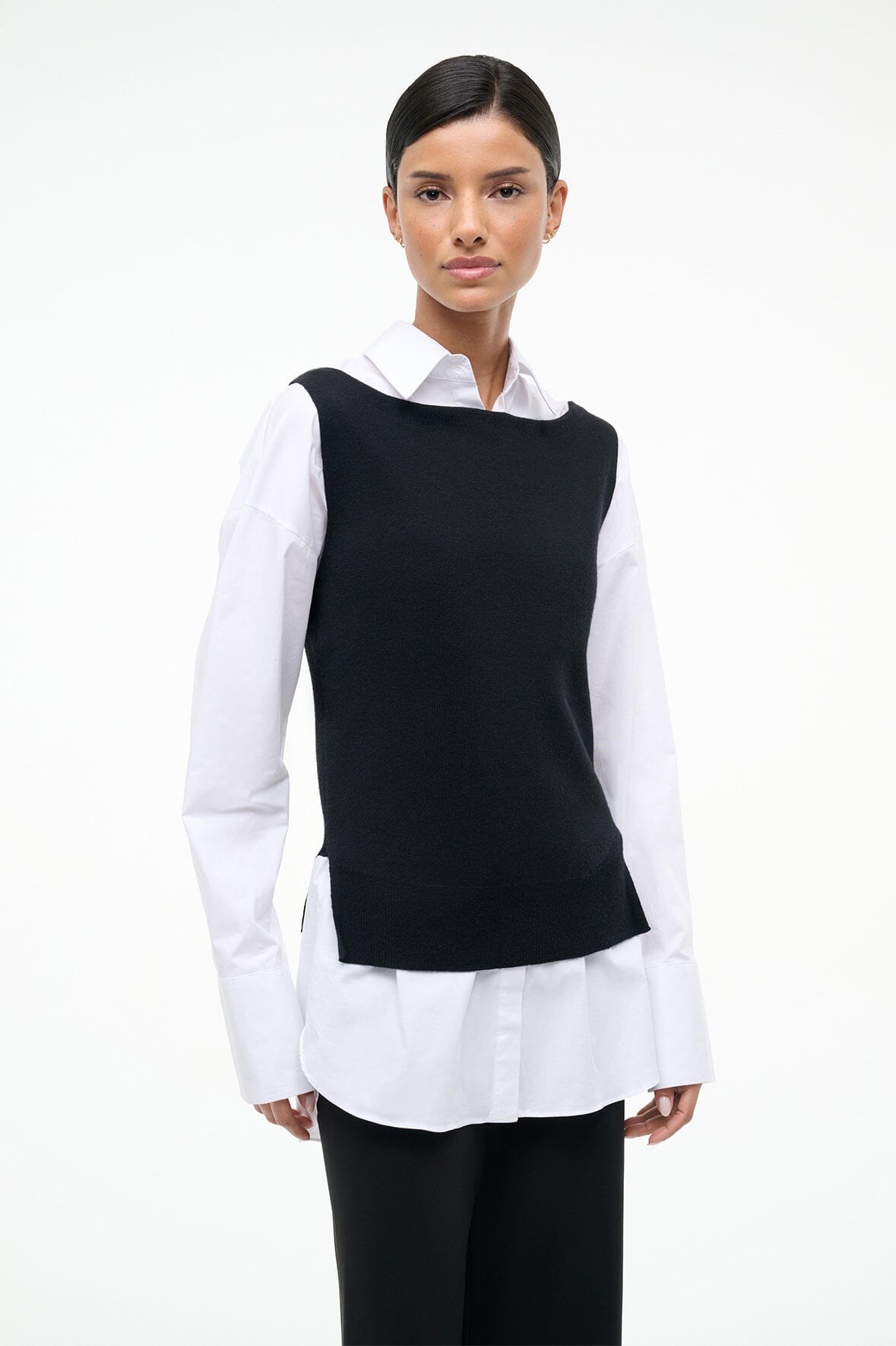 STAUD | Damian Top Black White