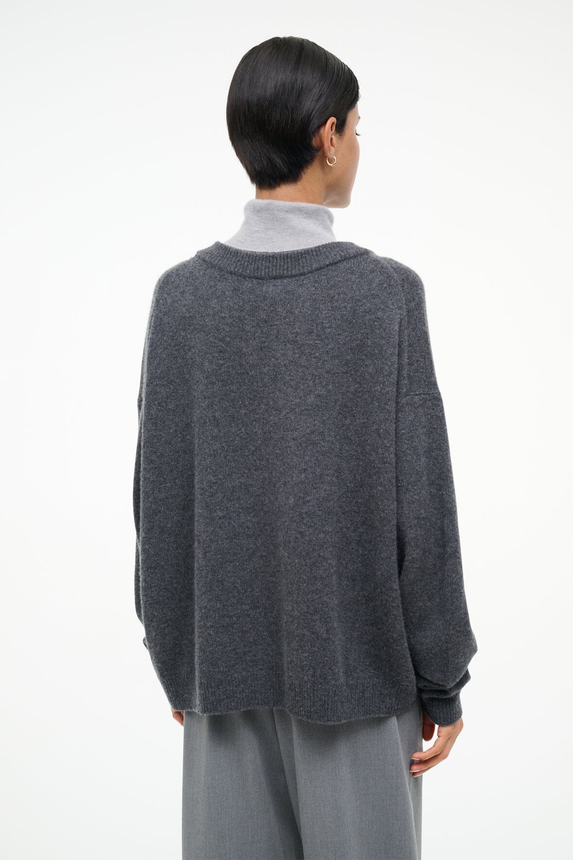STAUD | Doris Cashmere Sweater Charcoal