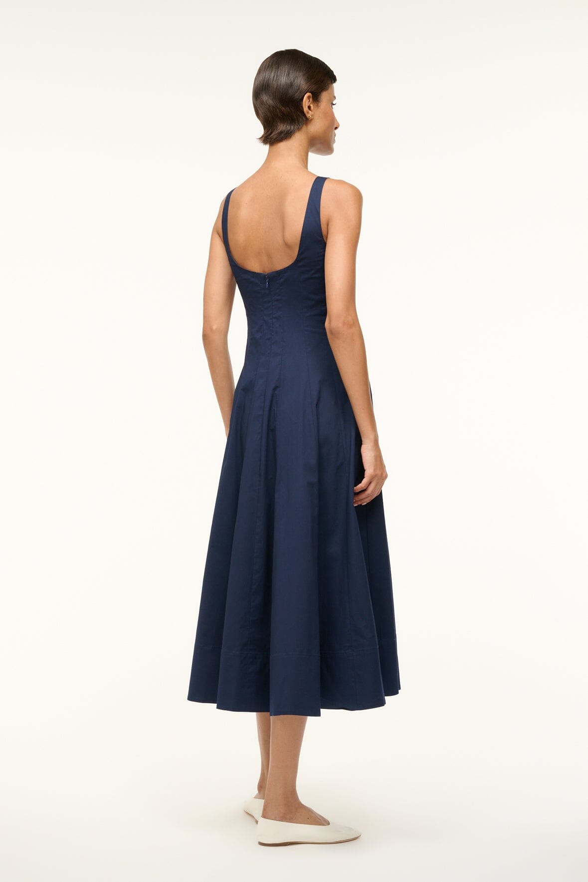 STAUD | Wells Dress Navy 1