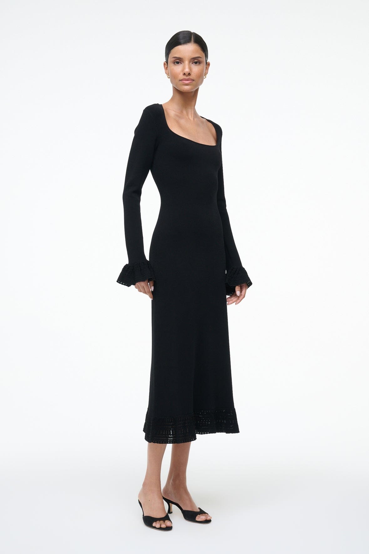 STAUD | Shelley Dress Black