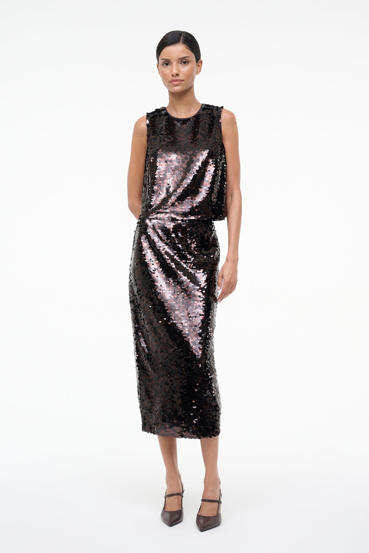 STAUD | Ciara Skirt Espresso Black