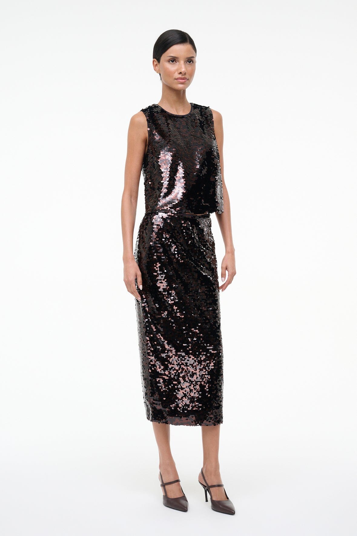 STAUD | Ciara Skirt Espresso Black