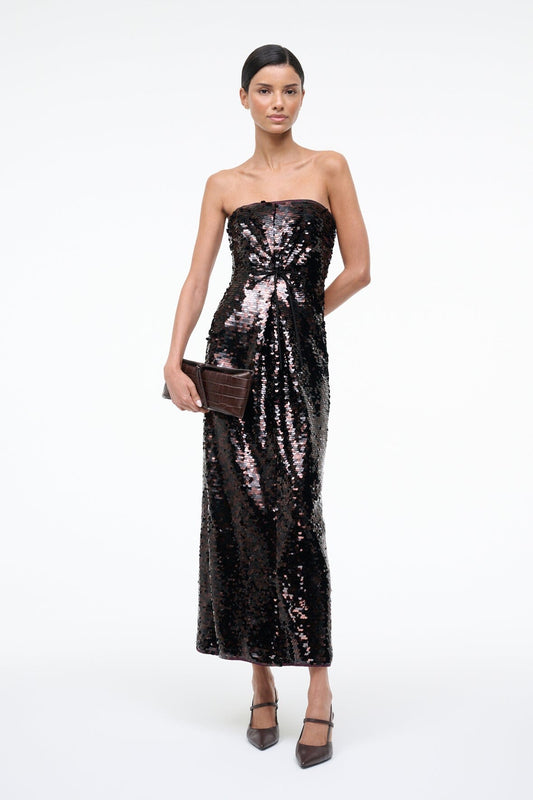 STAUD | Cece Dress Espresso Black