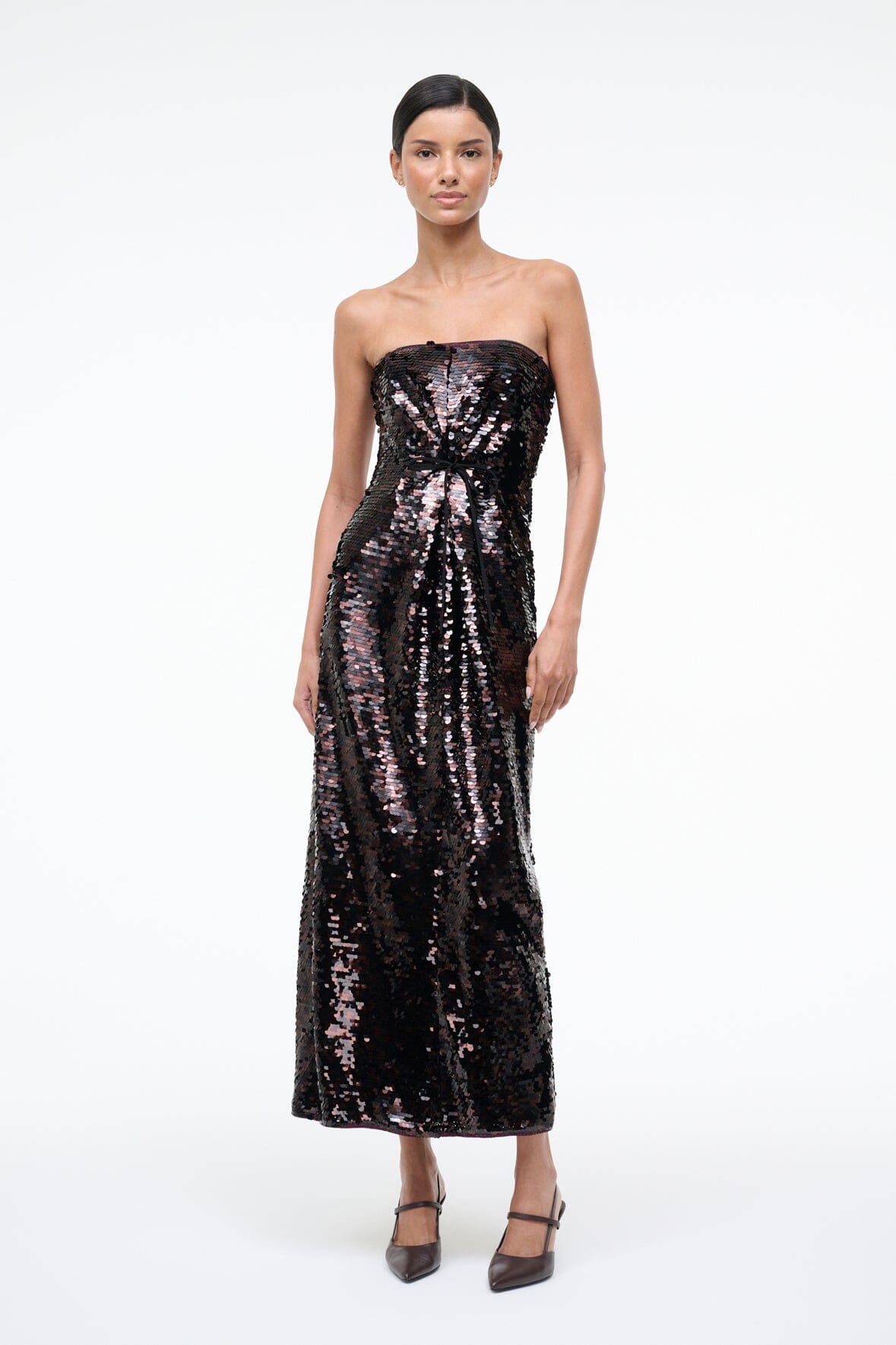 STAUD | Cece Dress Espresso Black