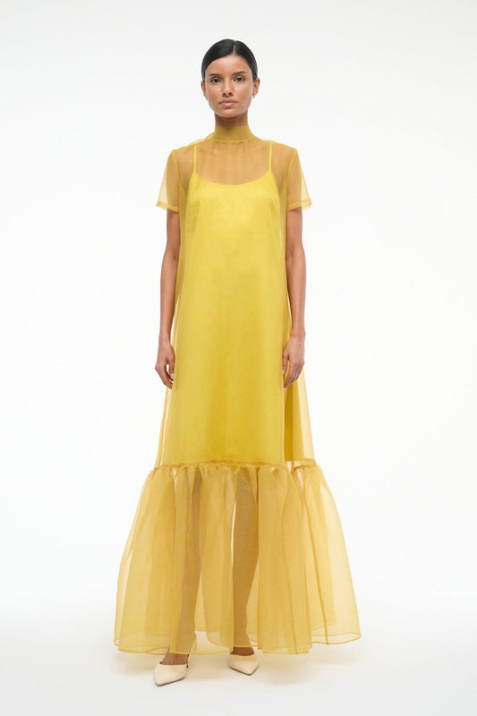 STAUD | Calluna Dress Chartreuse