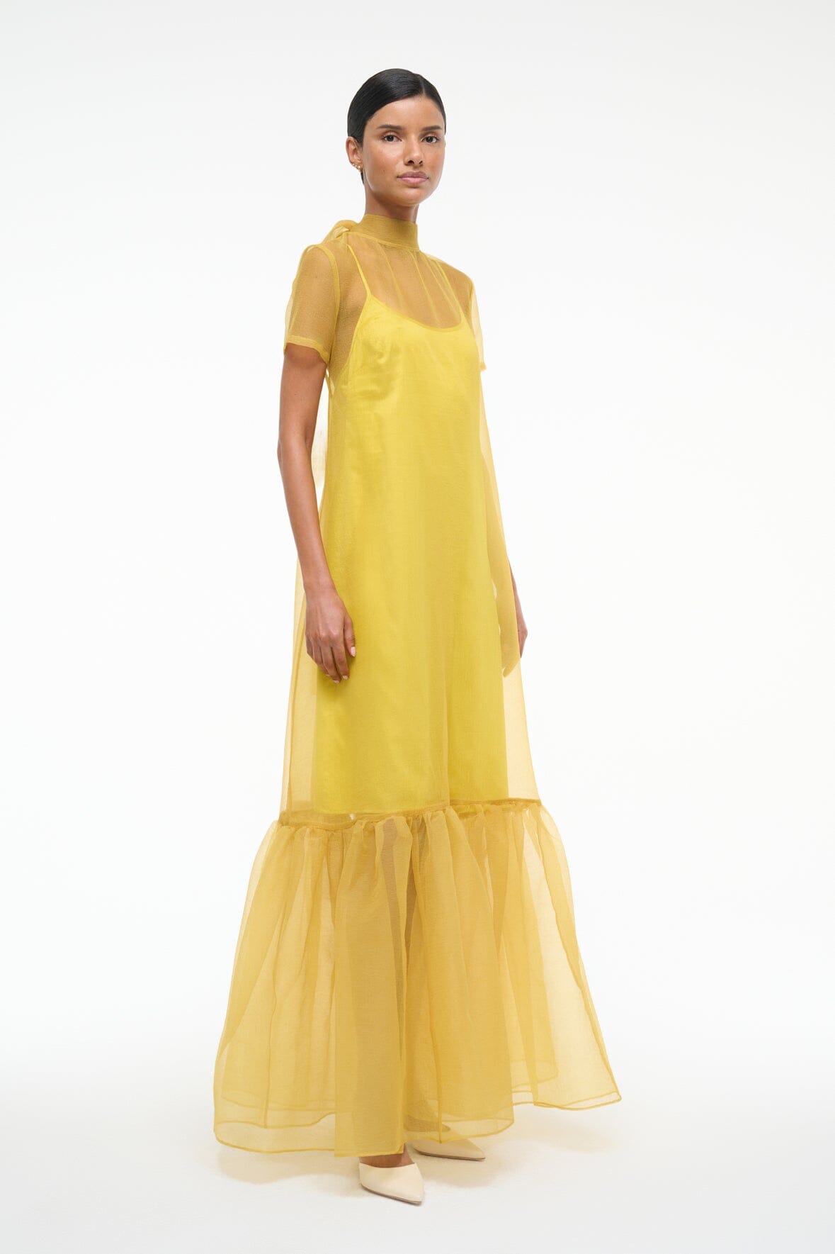 STAUD | Calluna Dress Chartreuse