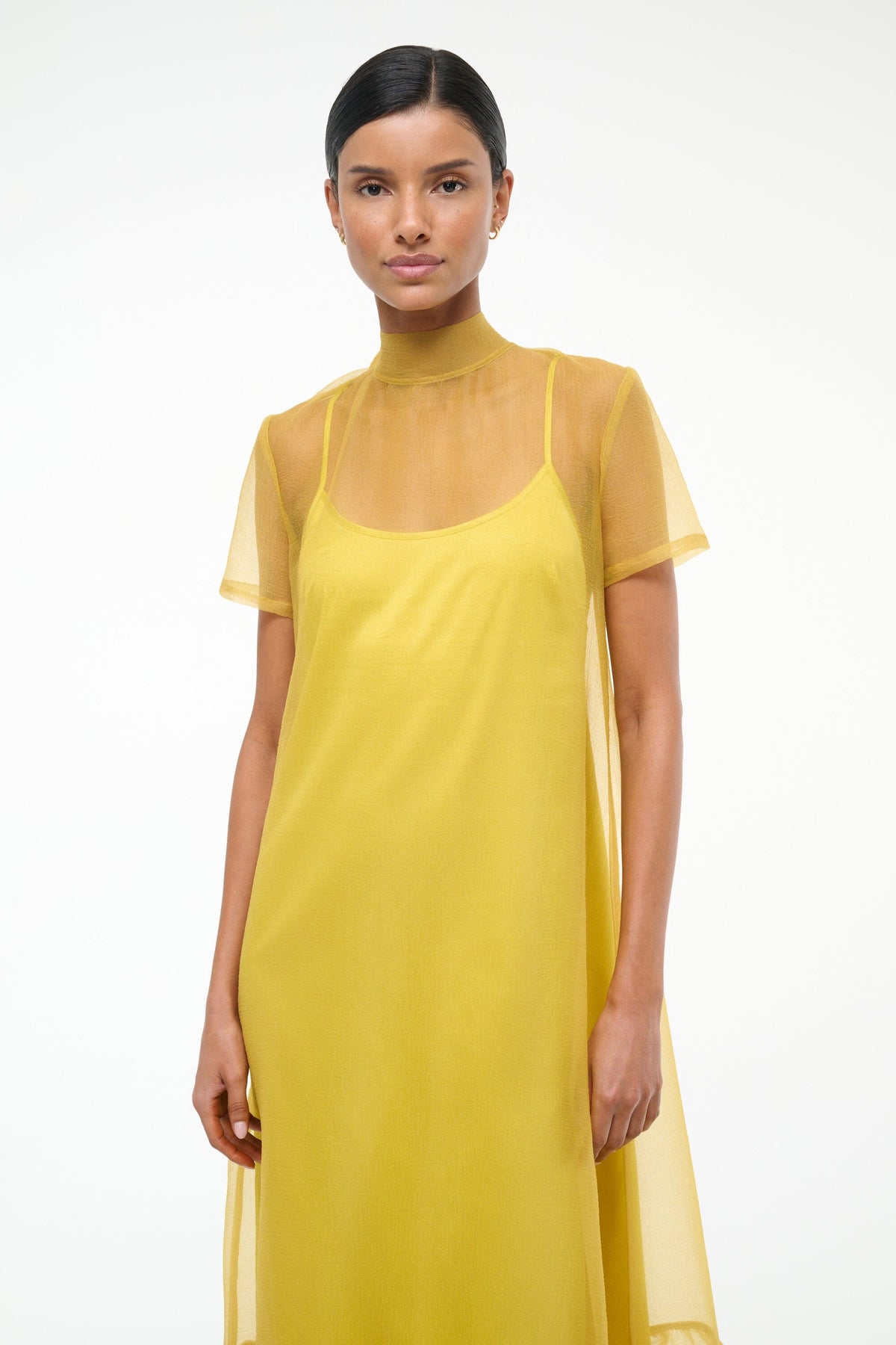 STAUD | Calluna Dress Chartreuse