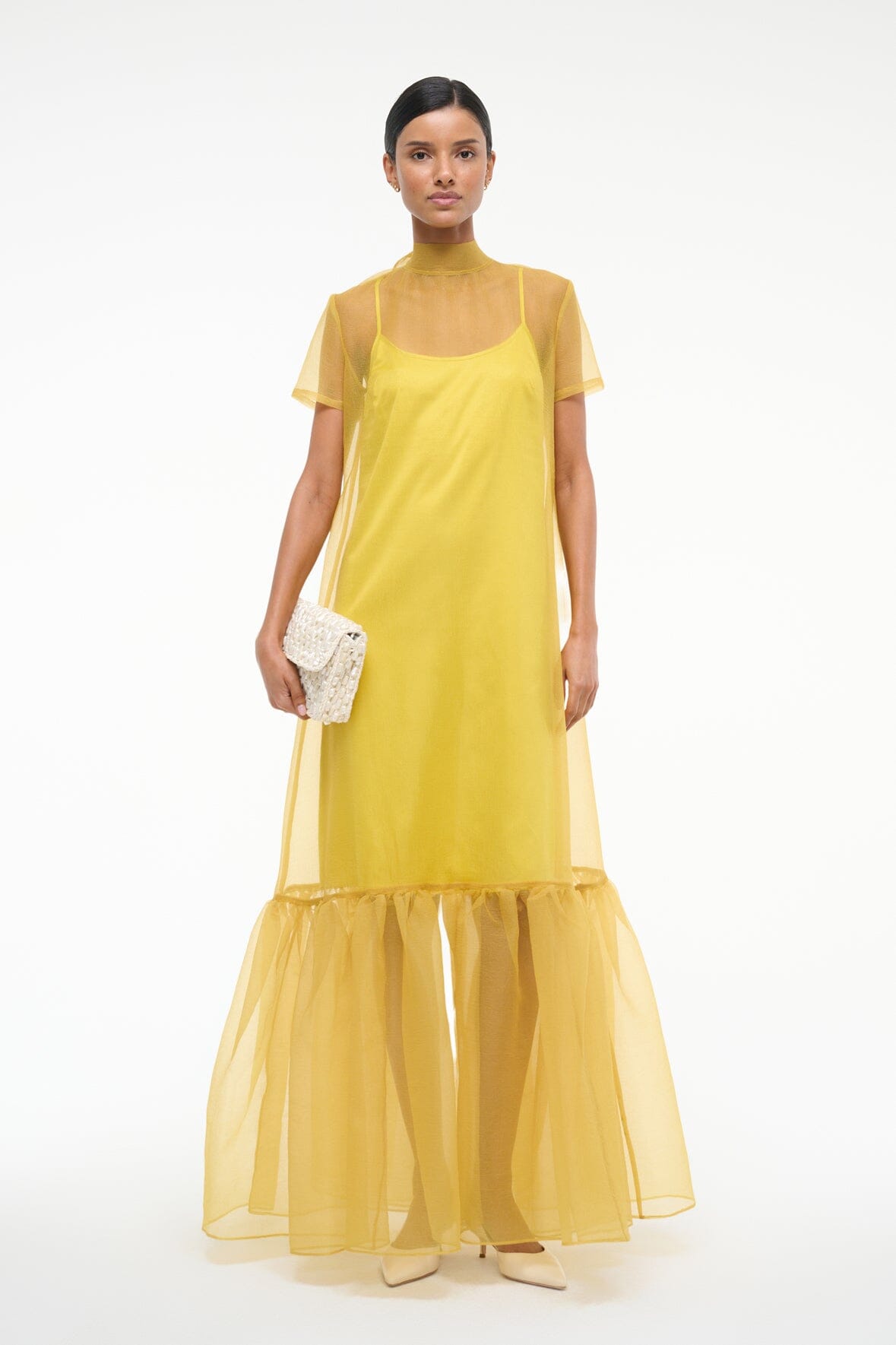 STAUD | Calluna Dress Chartreuse