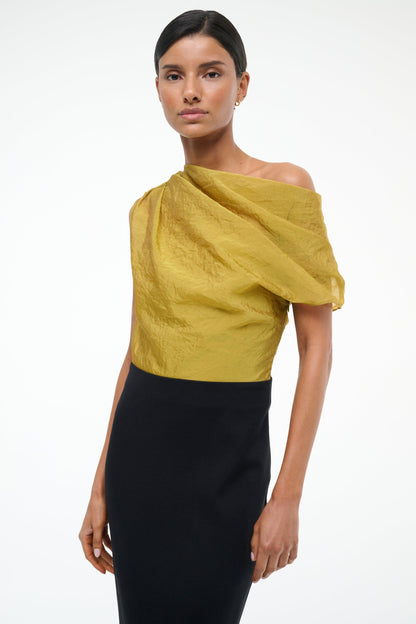 STAUD | Topaz Dress Chartreuse/Black