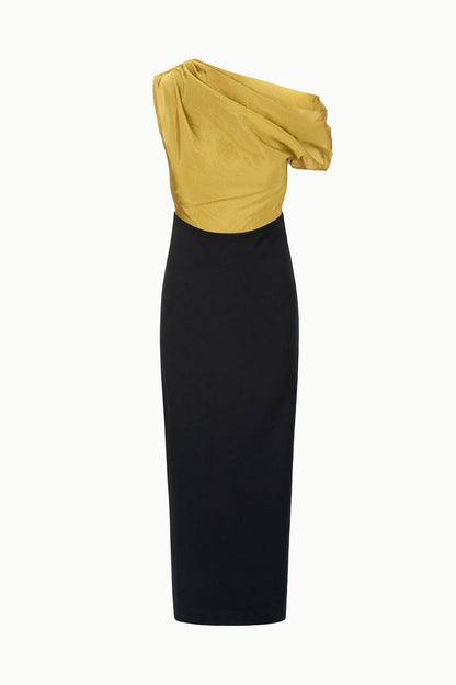 STAUD | Topaz Dress Chartreuse/Black