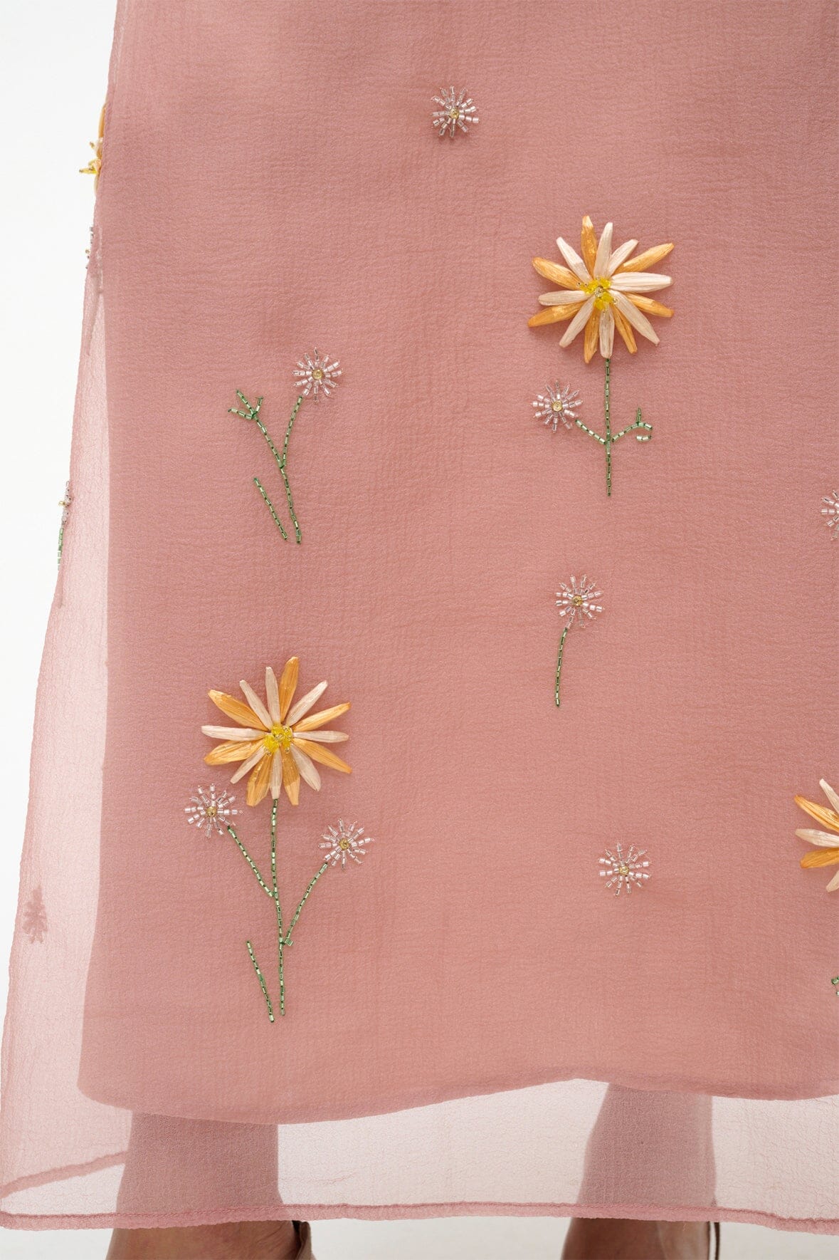STAUD | Albee Dress In Dahlia Daydream Pink - Organza Evening Gown