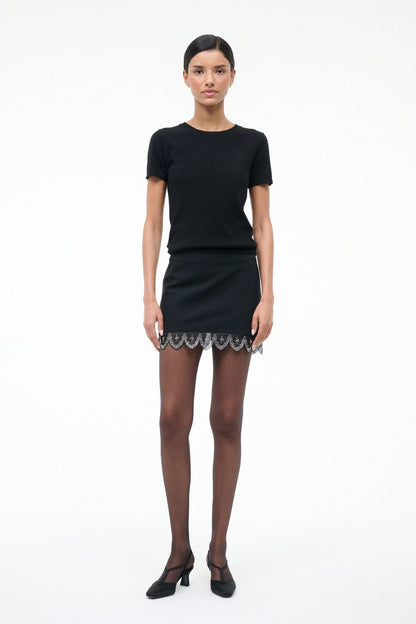 STAUD | Tiara Skirt Black
