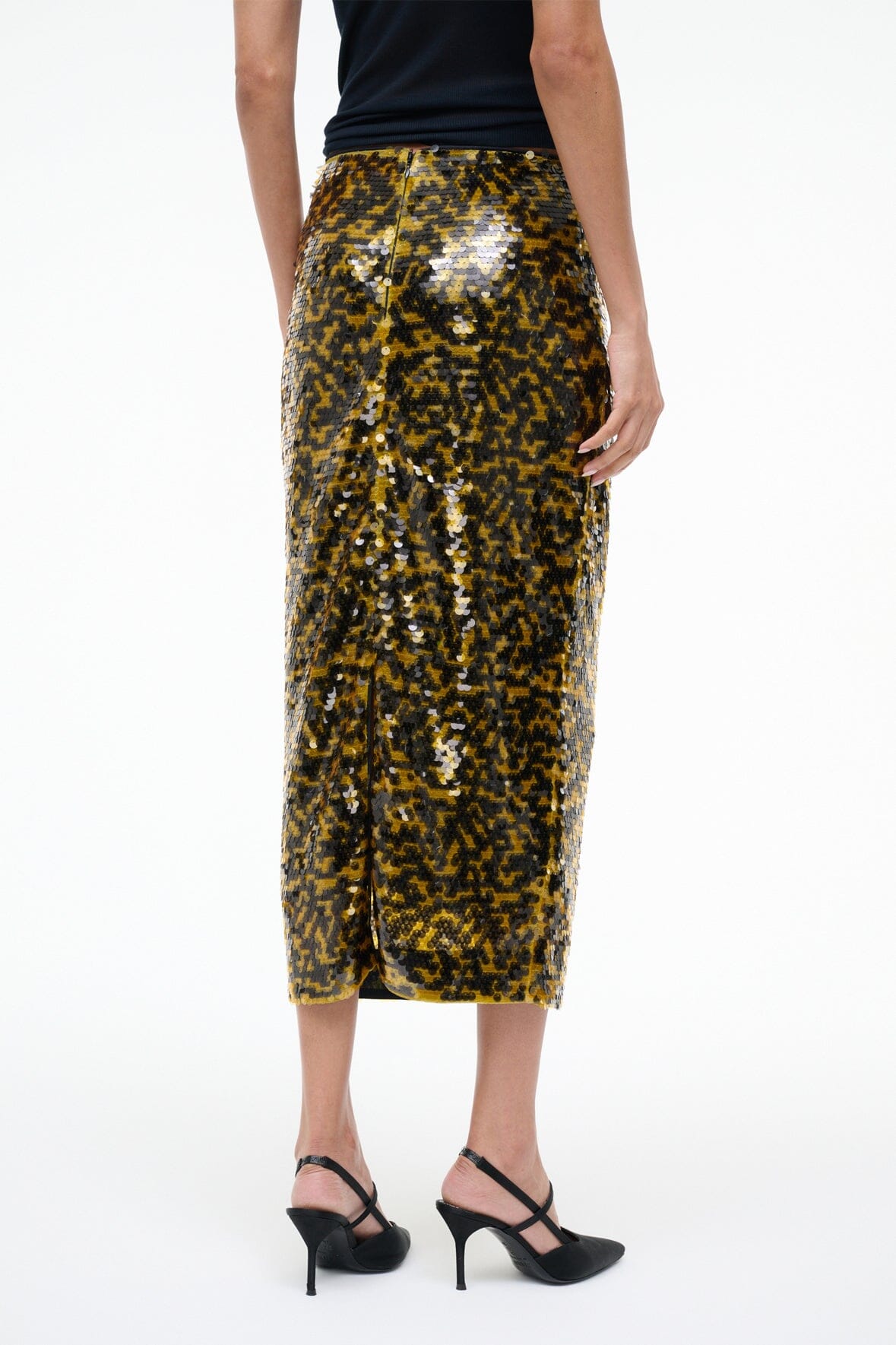 STAUD | Ciara Skirt Turmeric Black