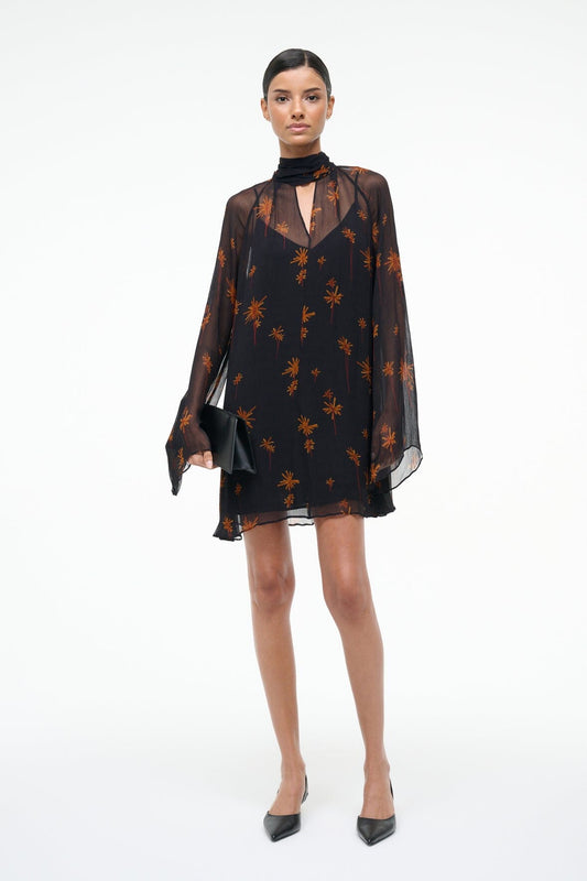 STAUD | Esther Mini Dress Autumn Night