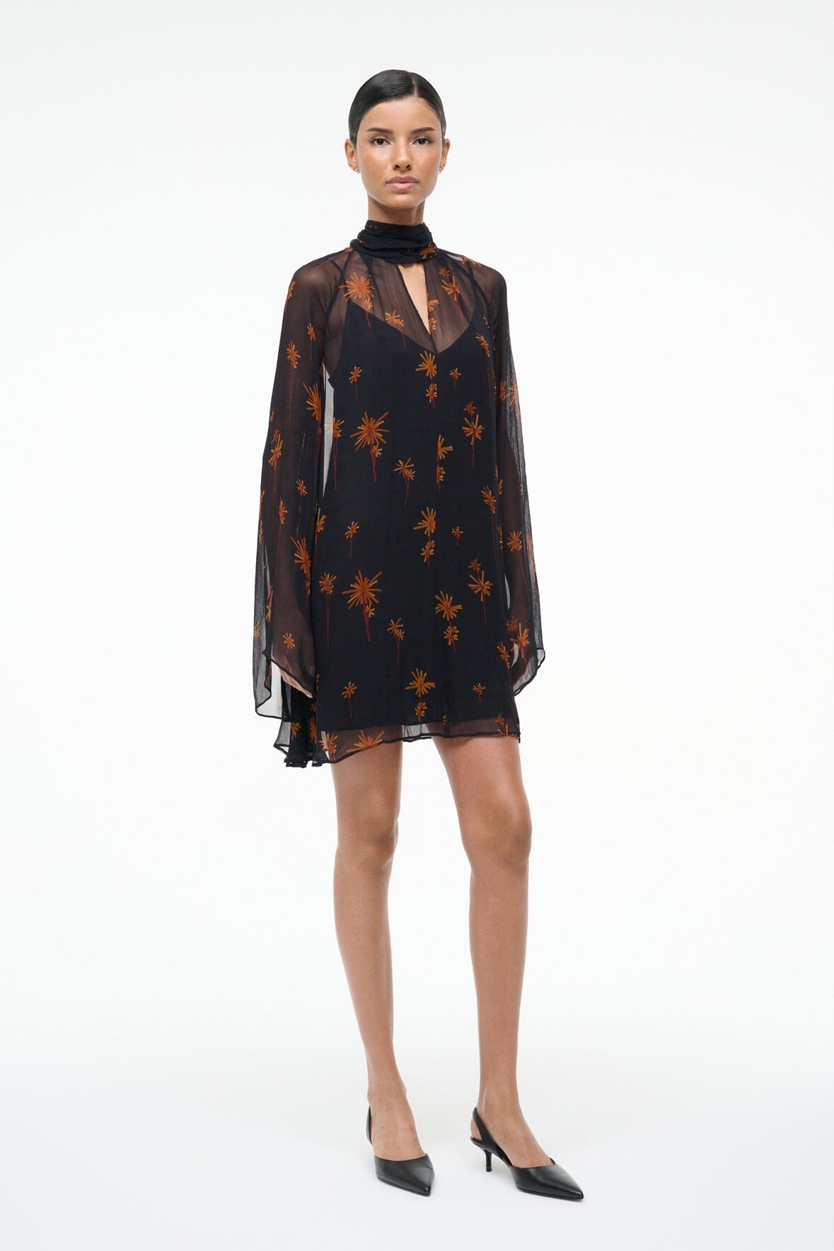 STAUD | Esther Mini Dress Autumn Night