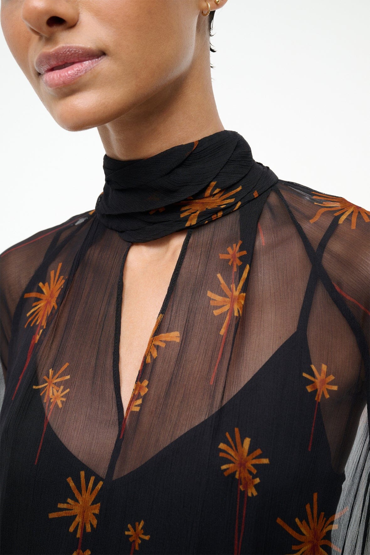 STAUD | Esther Mini Dress Autumn Night