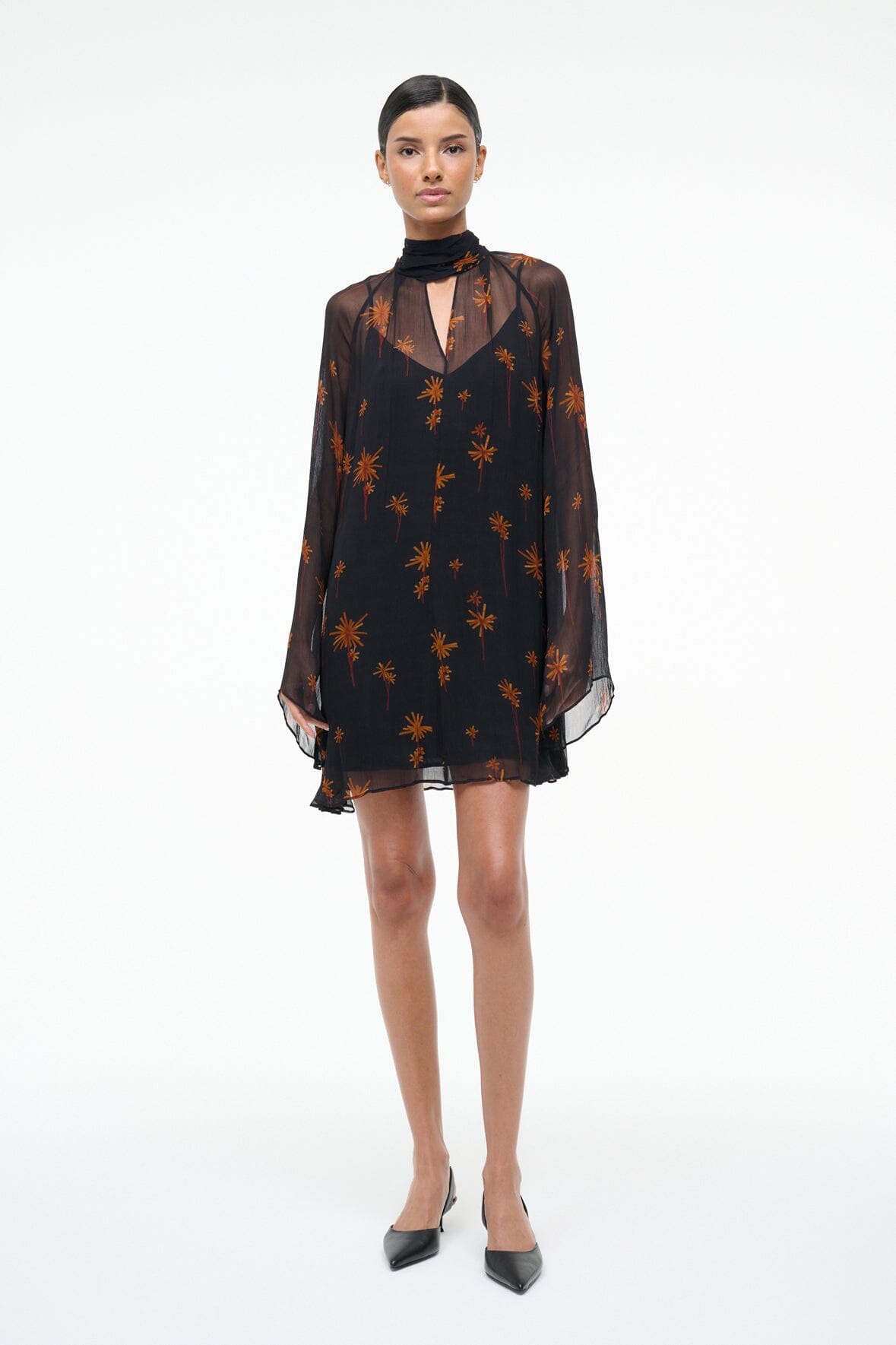 STAUD | Esther Mini Dress Autumn Night