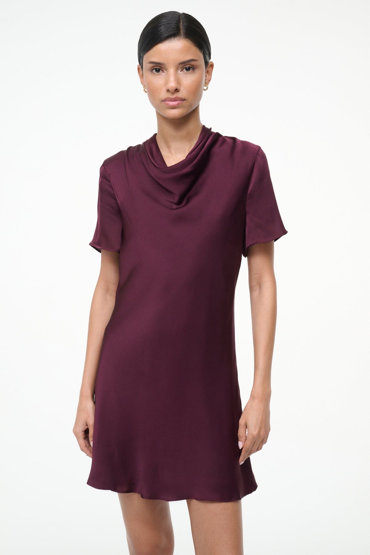 STAUD | Iris Silk Dress Syrah