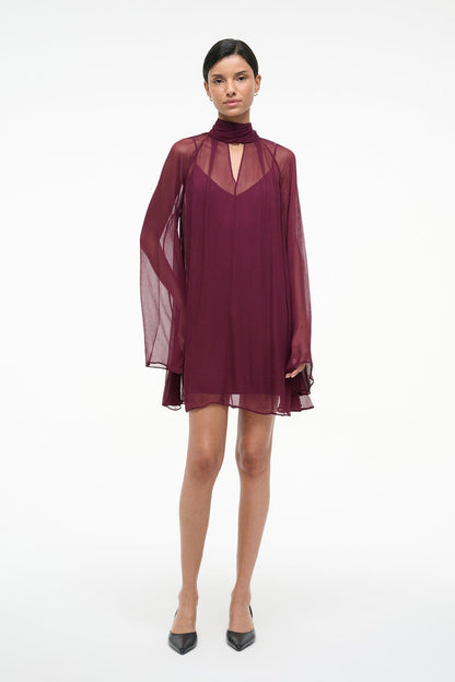 STAUD | Esther Mini Dress Syrah