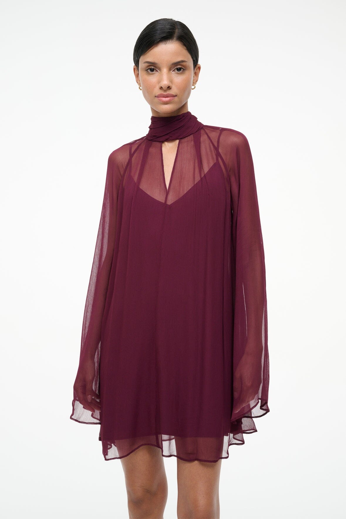 STAUD | Esther Mini Dress Syrah