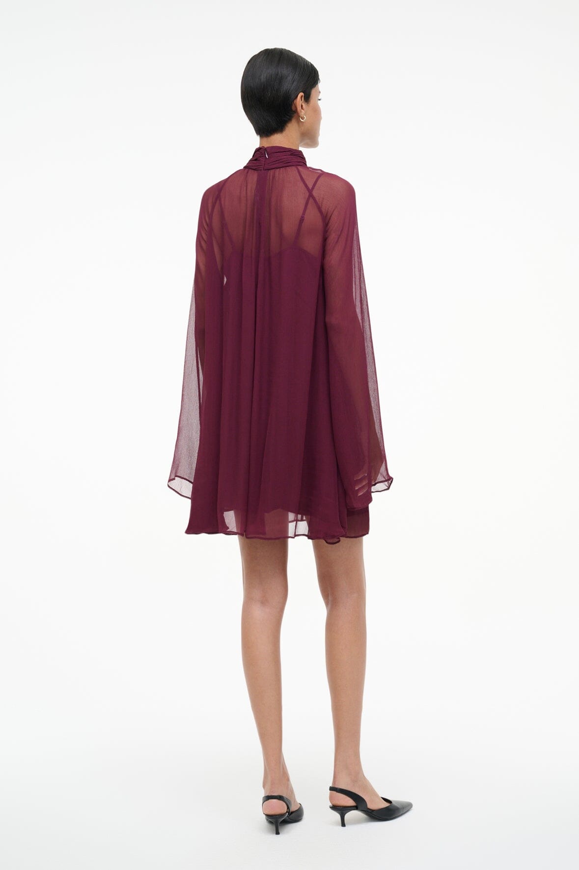 STAUD | Esther Mini Dress Syrah