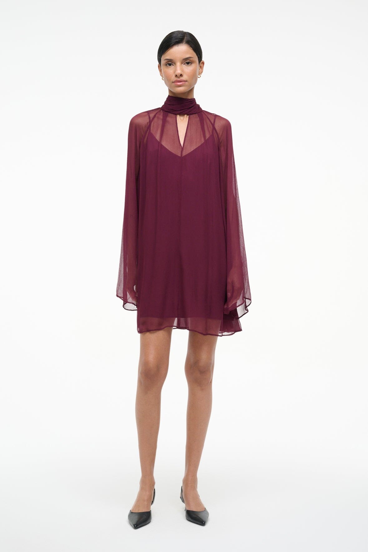 STAUD | Esther Mini Dress Syrah