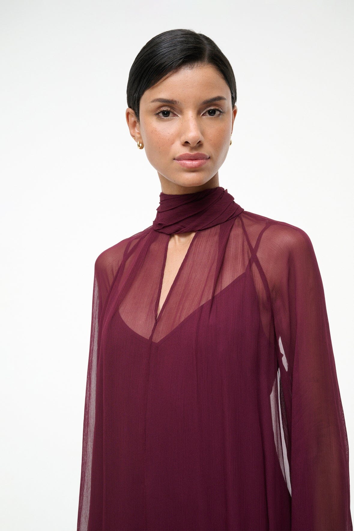 STAUD | Esther Mini Dress Syrah