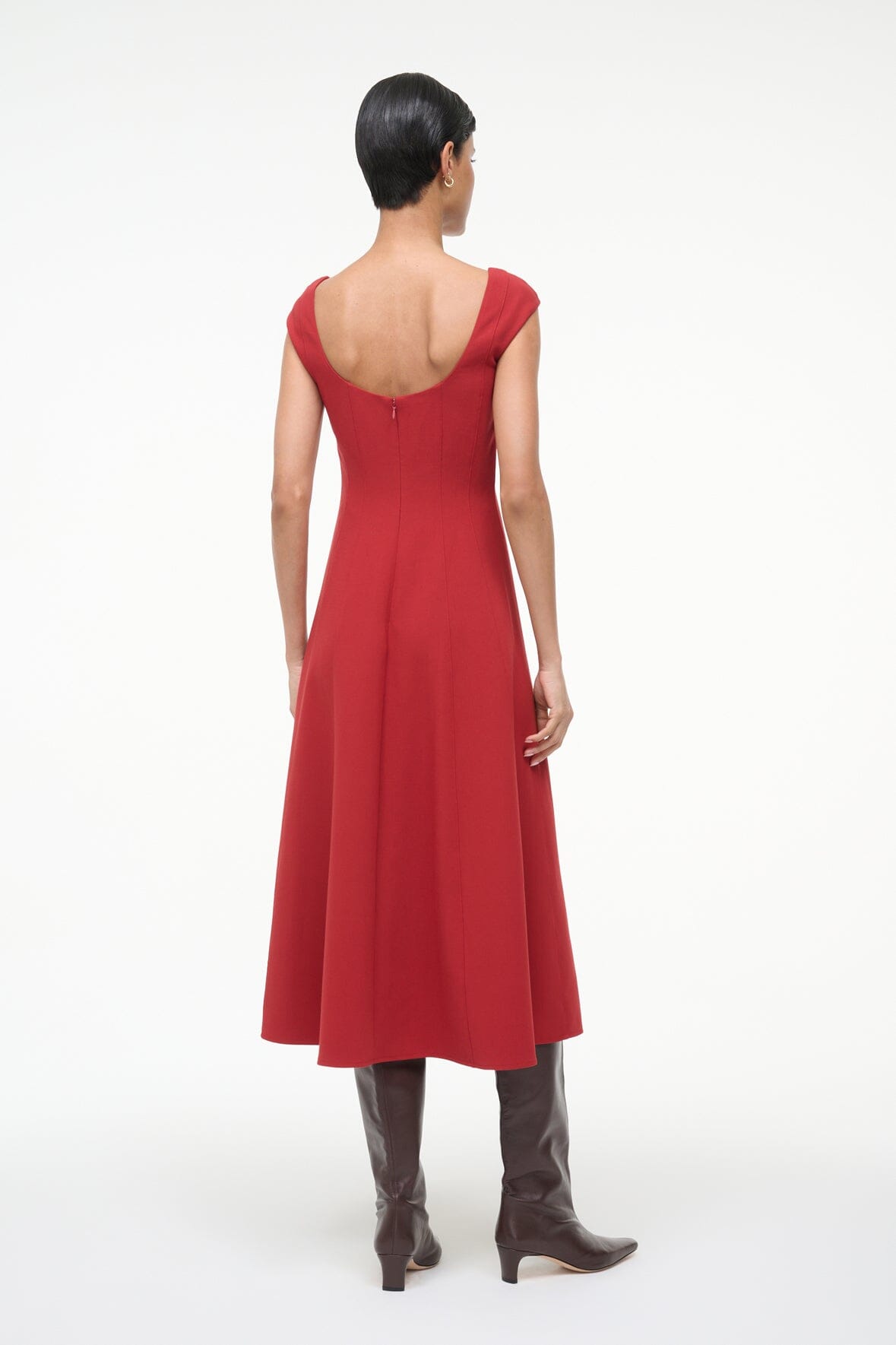 STAUD | Charlotte Dress Rouge