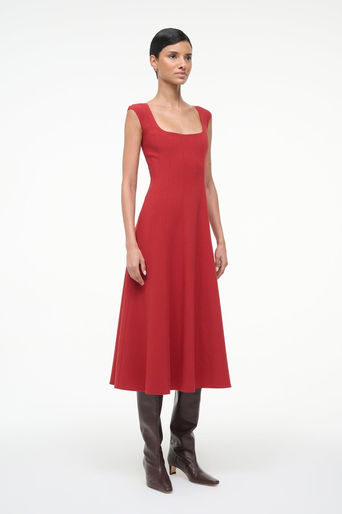 STAUD | Charlotte Dress Rouge