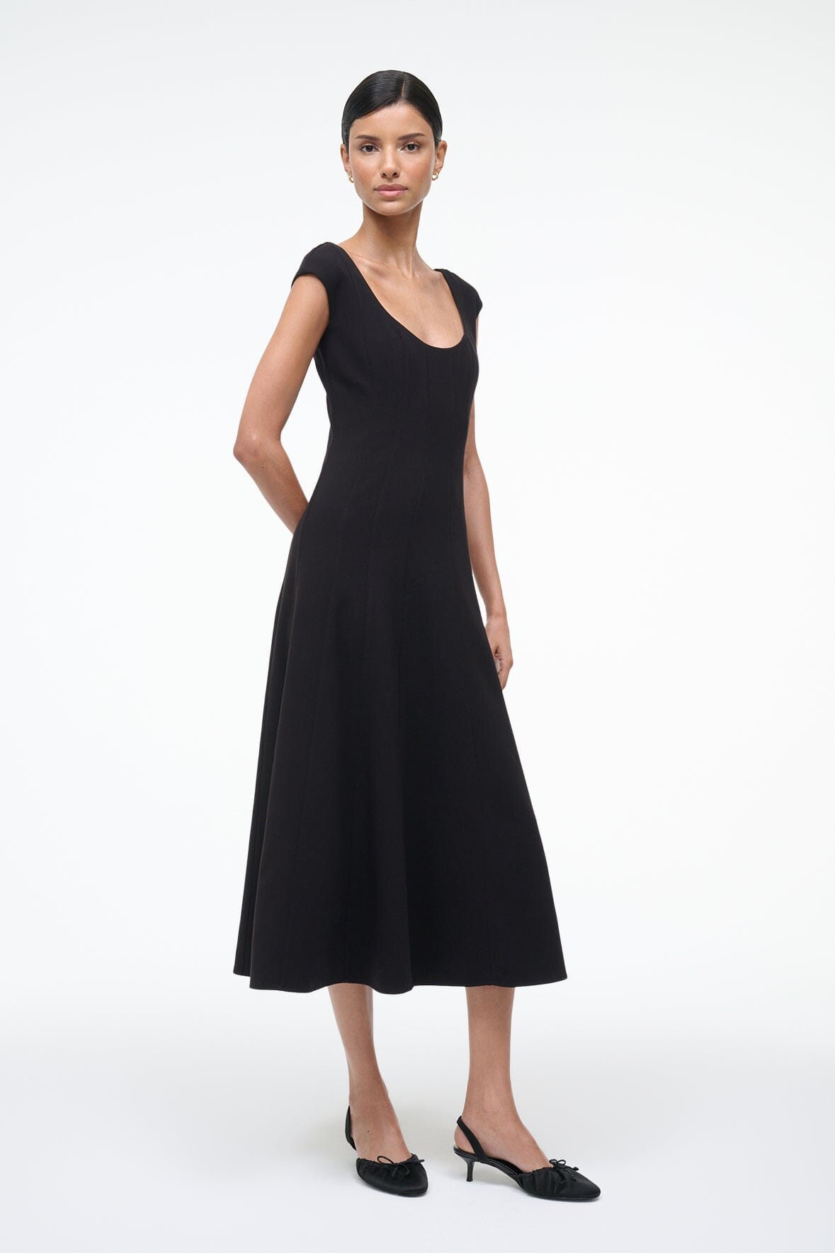 STAUD | Charlotte Dress Black