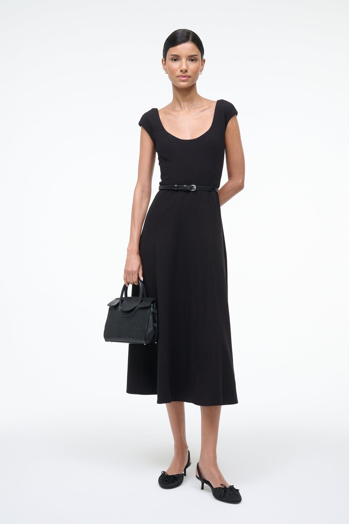 STAUD | Charlotte Dress Black