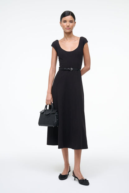STAUD | Charlotte Dress Black