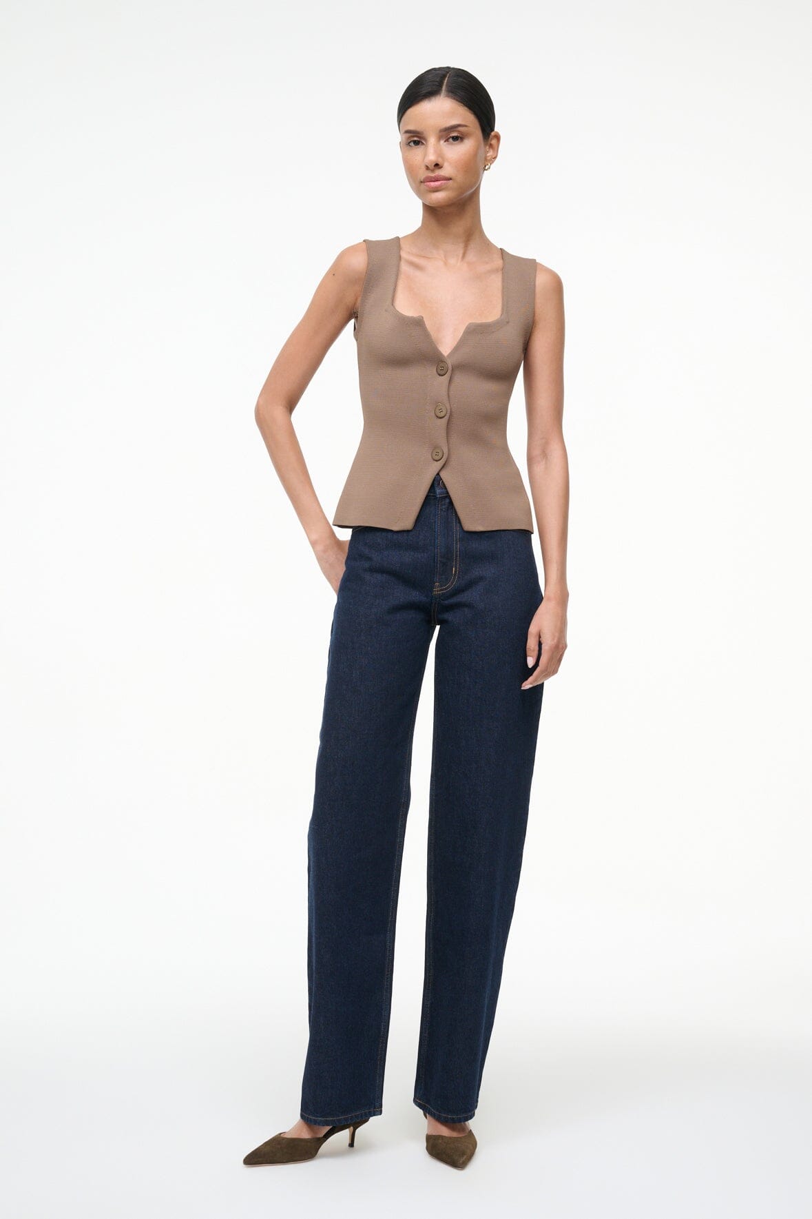 STAUD | Marisa Top Taupe