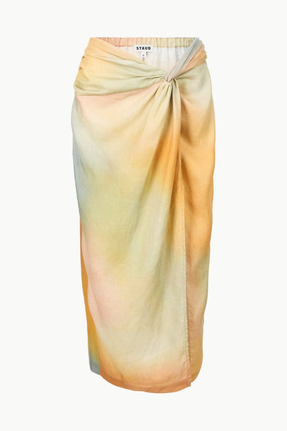 STAUD | Porto Linen Skirt Pastel Clouds