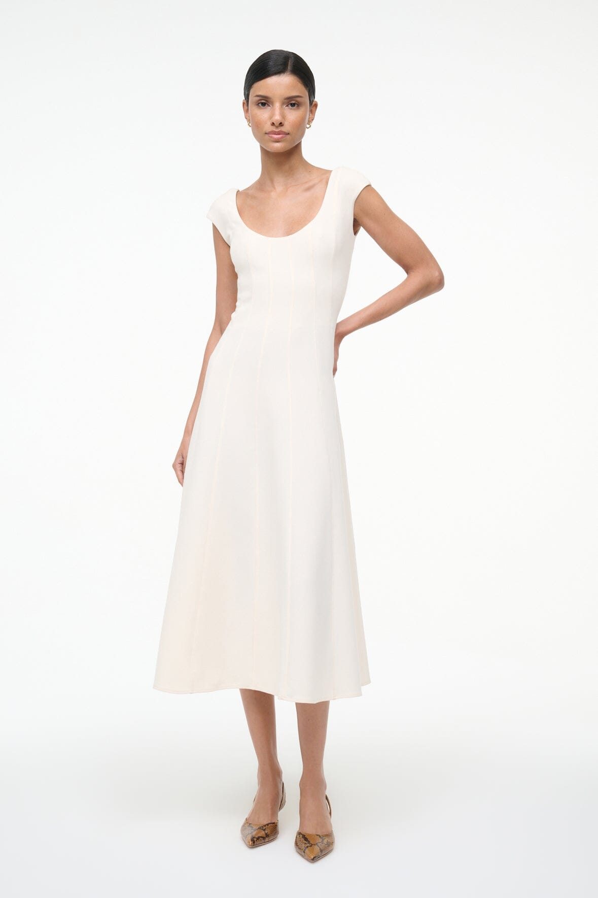 STAUD | Charlotte Dress Ecru